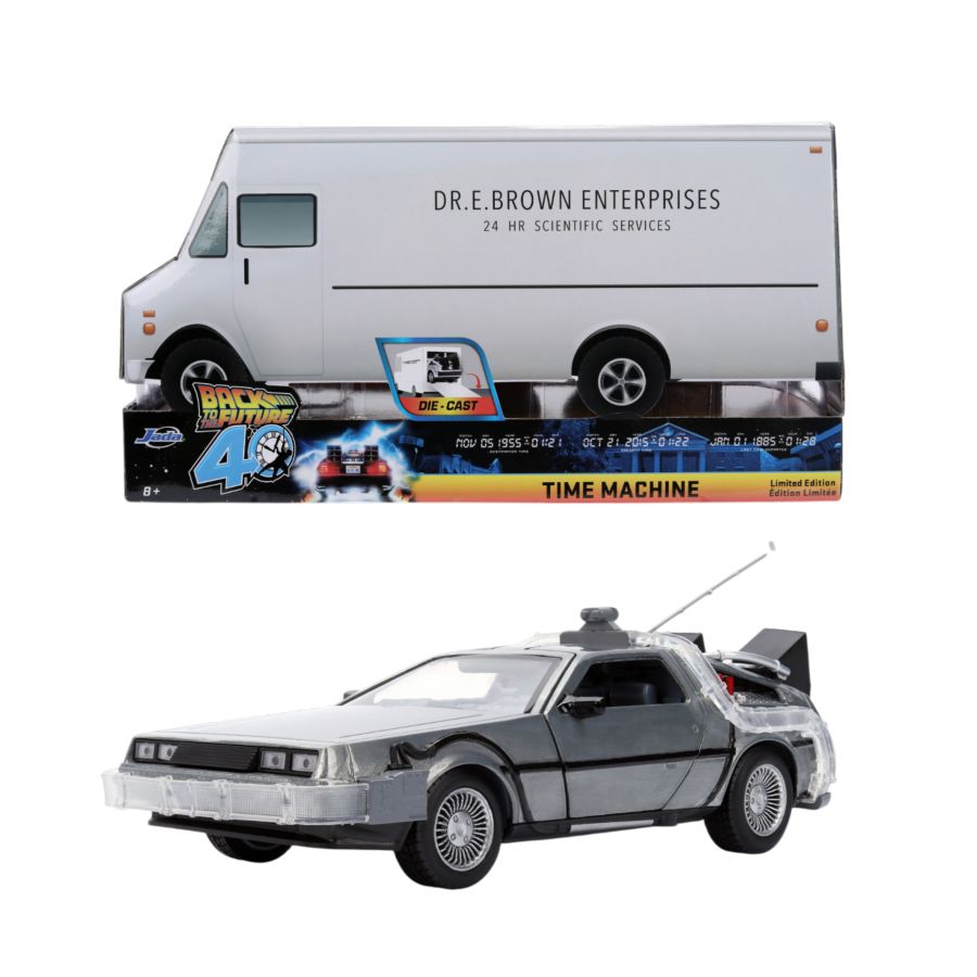 DeLorean Time Machine - Back to the Future 40th Anniversary 1/24 Die-cast